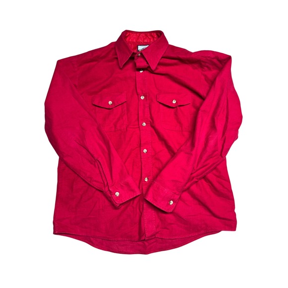 Fieldmaster Other - Vintage Fieldmaster Perma-Prest Large Red Cotton Flannel Work Shirt Made in USA
